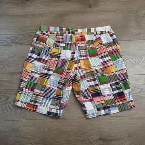 J Crew Shorts Womens 4 Patchwork Preppy Classiccore Normcore Casual Flat Front